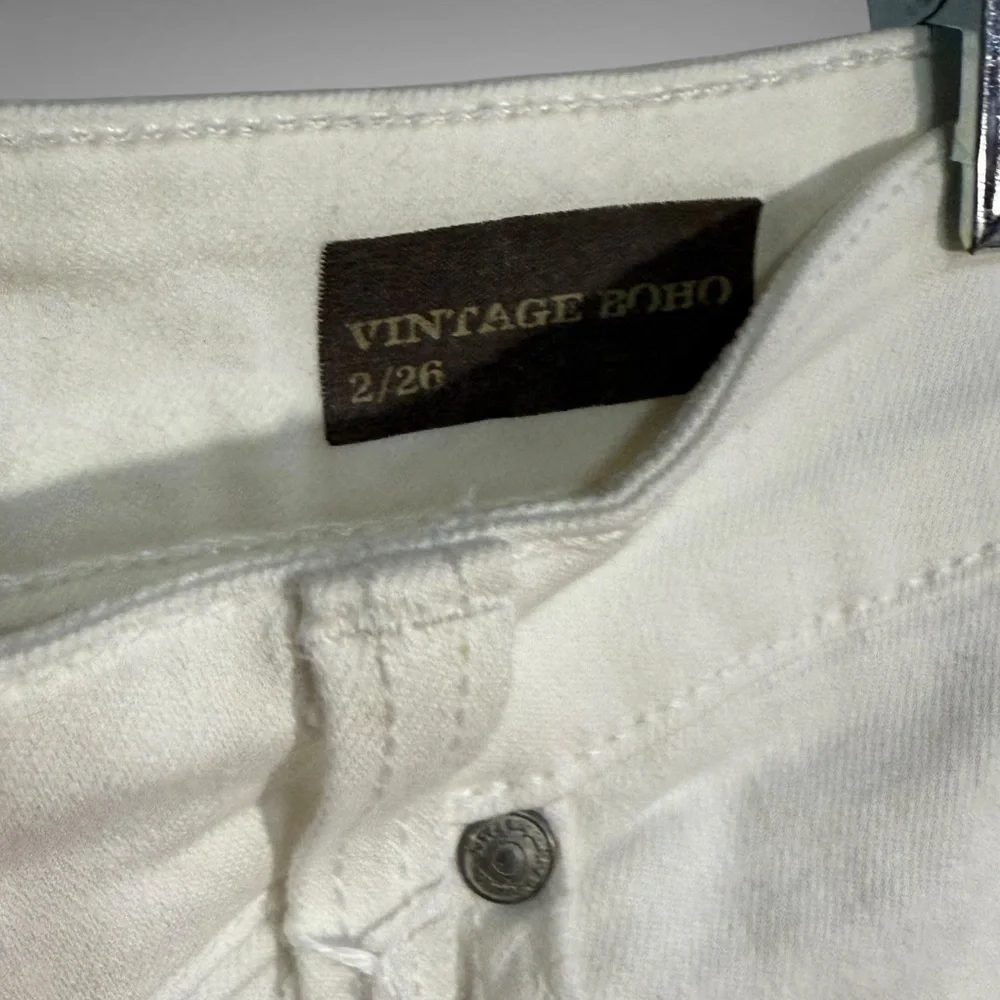 Nine West Vintage America White Stretch Jeans Size 2 Skinny - Picture 9 of 15